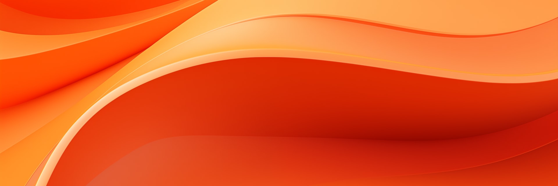 Abstracte golvende compositie in oranje en rood